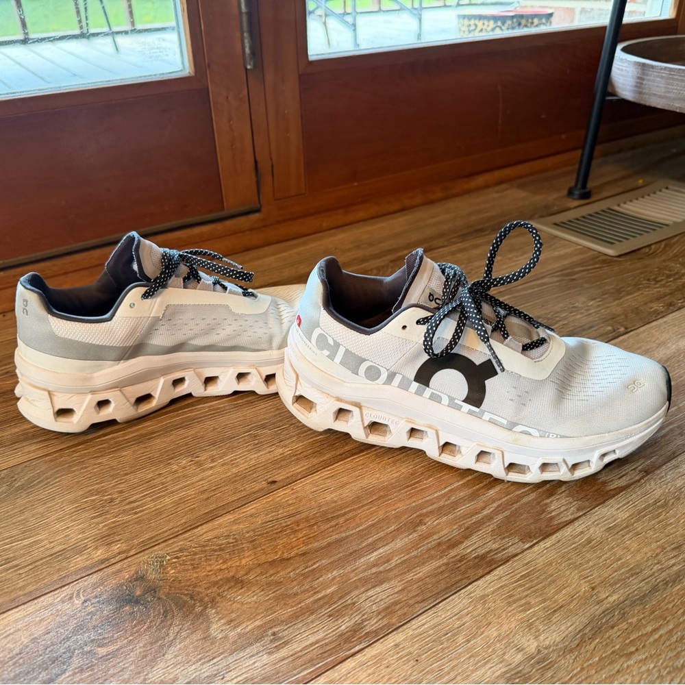 On Cloud Monster 2 Running Shoes - White, Gray & Black